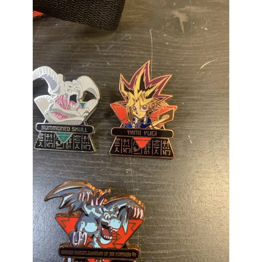 2003 Yu-Gi-Oh! Lanyard With 3 1st Edition Collector Pins Lot